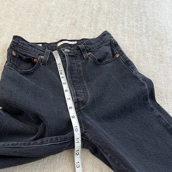 Levi's Premium Ribcage Bootcut Button Fly High Rise Jeans 26 - Picture 8 of 11